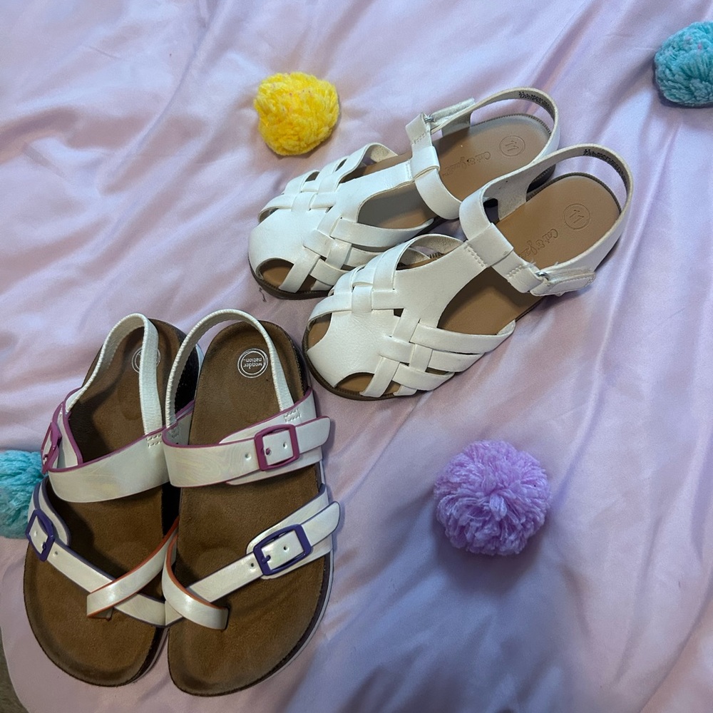 Kids White Sandals
